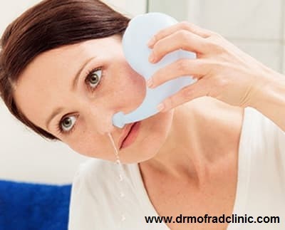 wash nose after rhinoplasty sinus flush